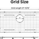 27-9/16" x 14-9/16" Sink Protector, Rear Drain with Corner Radius 3/16",Sink Grate Sink Rack for Bottom of Kitchen Sink Single Sink Bowl