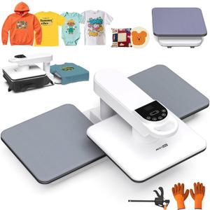 AKEYDIY 15x15 Heat Press, Swivel Auto Heat Press Machine for T-ShirtsAKEYDIY 15x15 Heat Press, Swivel Auto Heat Press Machine for T-Shirts
360° Swing Away Heat Press with Auto Press Release for Sublimation Pillows, Canvas Bags, Puzzles, Coasters (15x15 White)
360° Swing Away Heat Press with Auto Press Release for Sublimation Pillows, Canvas Bags, Puzzles, Coasters (15x15 White)