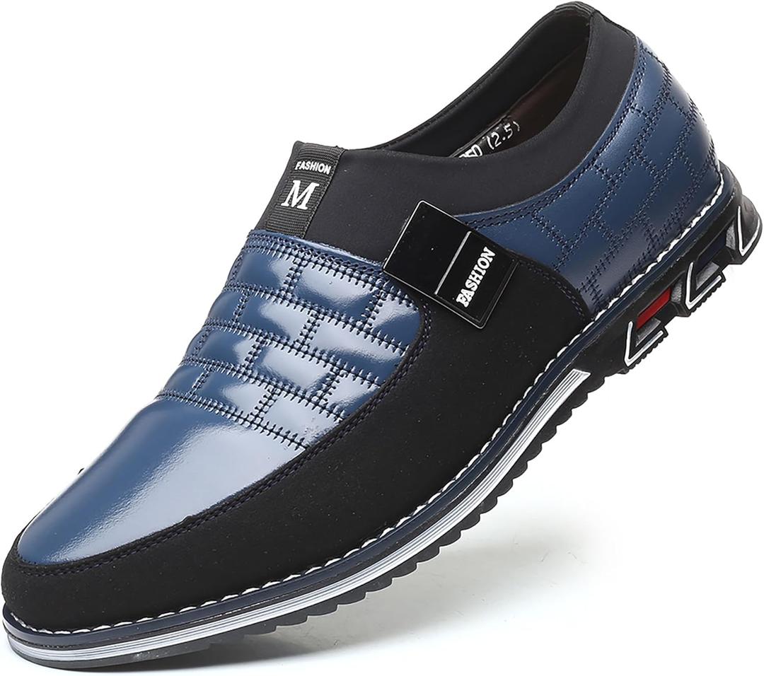 Mes Amis Mens Casual Loafers Business Shoes Fashion Dress Sneakers (15, Blue)