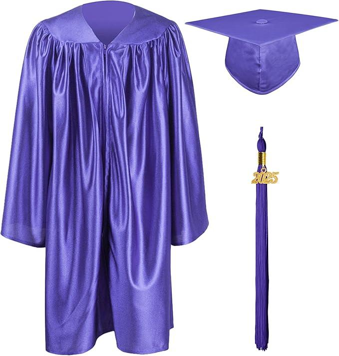 GraduationMall Preschool Graduation Cap Gown Stole Package with 2025 Tassel, Certificate, Size 30