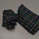 MIULEE Christmas Set of 2 Scottish Tartan Plaid Throw Pillow Covers Farmhouse Classic Decorative Outdoor Square Cushion Cases for Decor Sofa Couch 18x18 Inch, Green