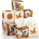 12 Pack Boho Facial Tissues 3 Ply Square Facial Tissues Cube Boxes for Back to School Supplies Car Pocket Toilet Household Bedroom Family, 600 Count (12 Packs of 50)