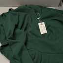 CLOCOR Midi Dresses for Women Casual Fit and Flare A-Line Pleated Swing Dress 3/4 Sleeve V Neck Church Cocktail Dress Dark Green 2XL