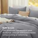 Bedsure Super King Plus Comforter Set, Grey Soft Prewashed Bedding for All Seasons, 3 Pieces GentleSoft Bed Set, 1 Lightweight Comforter (128"x120") and 2 Pillowcases (20"x36")