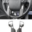 Voodonala for Toyota 4Runner Steering Wheel Cover Decoration Trim fit Toyota Tacoma 2014-2021 Tundra Sequoia 2018-2021 Toyota 4runner SUV 2010-2023 (6 Holes,Matte Black)