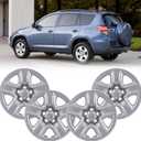 17" Silver Wheel Skins (Set of 4) for 2006-2012 Toyota Rav4, 17 inches ABS Wheel Covers Compatible with 06-12 Rav4 Steel Wheels- Auto Tire Replacement Cap Cover 42611-0R020 42611-42200