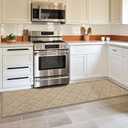 COSY HOMEER Kitchen Rugs 20"x79" Non-Slip Washable Kitchen Mats for Floor Absorbent Kitchen Carpet Soft Rugs for Kitchen,Sink Mat,Entrance,Area Rug,Warm Beige