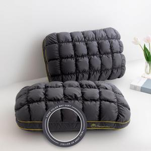 YOUR MOON Fluffy Support Bed Pillow Queen Size Set of 2, Super Soft Premium Down-Alternative Filling for Sleeping, Luxury Hotel Quality Bed Pillows for Side Sleeper (Gray)