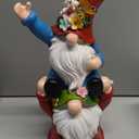 Brightown-Solar-Gnome-Garden-Decor-Statue with 36 LED Lights, Hand-Painted Resin, IP65 Waterproof Outdoor Decor for Patio, Lawn & Yard Decorations, Unique Mothers Day Gifts for Mom