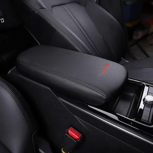 LEXLEY Armrest Box Cover Center Console Pad Waterproof Anti-Scratch Leather Protector Covers For KIA K5 2021 2022 2023 2024 2025 2026-Black Stitches