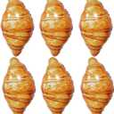6 Pack Croissant Foil Balloons 29x18 Inch Bakery Party Decorations, Brunch Coffee Theme Balloons for Bakery, Caf or Home Dcor