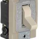 Leviton Momentary Contact SPST Toggle Switch, 1080-I, Ivory