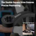 3 x Pry Bar Wrench Adaptor Head for 1/2" Drives Crowbar Adapter Head Tool, Half Shaft Removal Car Repairing Tools (Black)