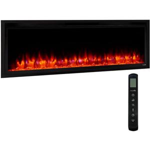 SimpliFire 50-Inch Allusion Platinum Linear Electric Fireplace (SF-ALLP50-BK) (Black)
