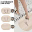 Stone Bath Mat for Bathroom|Diatomaceous Earth Bath Mat|Quick Dry Water Absorbing Bath Stone Mat Large|Non-Slip Bathroom Shower Rug|Easy to Clean (2416'', Wood Grain, Oval)