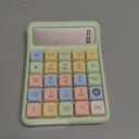 Mechanical Switch Calculator, 12 Digit Large LCD Display, Big Buttons, Real Mechanical Keypad, Desktop Calculator for Office & Study (Chartreuse)