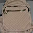 LOVEVOOK Laptop Backpack Purse for Women, Work Travel Computer Bags, College School Backpack for Student Girl, Quilted Casual Daypack with USB Port, Fit 15.6 Inch Laptop, Antiquewhite