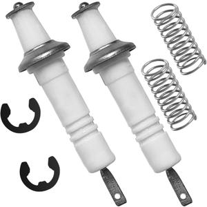 2PCS Gas Range Burner Ignitor PB040264 Spark Electrode with Spring and Clip Compatible with Viking Range 9, 12, 15 K