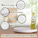 Turntable Vanity Tray 10 Inch for Perfume Candle, Bamboo Kitchen Sink Countertop Organizer for Keep Glass, Sponge and Soap Bathroom Countertop Organizer White