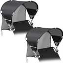 Universal Chair Umbrella Canopy, UPF 50+ Chair Sun Shade Attachment with Adjustable Clamp Fits Most Brands Beach, Camping, Lawn, Wheelchair, Tanning, Zero Gravity, Lounge, Fishing Chairs, 2 Pack