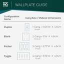 Rio Salto BRASS Metal Gold Toggle Light Switch Covers MID-SIZE Wall Plate Single Togle Switch Wallplate Decorative Wall Switch Plate Covers Brushed Brass Modern Linear (1-Gang Toggle 1-Pack)