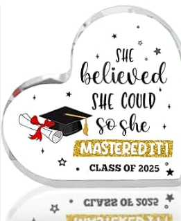 Hyturtle Personalized Class of 2025 Plaque - Inspirational Graduation Gifts For Women - Senior 2025 Gifts For Her - College Grad Gifts - Graduate Gifts - Custom Name Acrylic Plaque Table Decoration