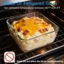 8x8 Glass Baking Dish With Bpa-Free Lid - 2.6 Qt Deep Square Baking Pan For Casserole & Lasagna, Dishwasher, Freezer, Microwave