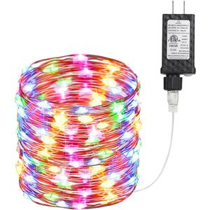 Joomer Fairy String Lights 66FT 200 LEDs Plug in Fairy Lights Indoor Copper Wire String Light DIY for Bedroom, Parties, Wedding, Christmas, Outdoor, Indoor Decoration (Multicolor, Non-Connectable)