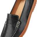 BEAUSEEN Women's Classic Handsewn Penny Loafers - Casual Slip On Moccasin Driving Shoes Lightweight Walking Flats Comfort Women Loafer Shoes