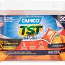 Camco TST MAX RV Toilet Treatment Drop-INs - Control Unwanted Odors & Break Down Waste and Tissue - Safe Septic Tank Treatment - Orange Scent, 30-Pack (41183)