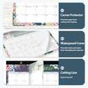 4 x Desk Calendar 2026, Monthly Desktop Large Calendar (Jan 2026 - Jun 2027) 17" x 12" Desk Wall Planner for Family Teacher School Office Supplies, Vintage Floral