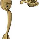 Schlage Lock Company Plymouth Front Entry Handle Flair Right-Handed Interior Lever (Antique Brass) FE285 PLY 609 FLA RH - LOCK FE285 PLY 609 FLA RH (Standard Interior Trim)