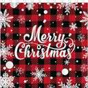 Funnytree Merry Christmas Shower Curtain Set with Hooks Bathroom Bathtubs Decor Easy Care Washable Durable Polyester Fabric 72"x72"