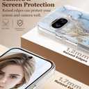 Marble Case for Google Pixel 9A 5G, Soft Silicone Clear TPU Case for Women, Pixel 9A Cute White Blue Marble Pattern Anti-Scratch Shockproof Protective Cover for Google 9A 6.3-inch (Blue)