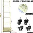 Champagne Wall Holder: 40 Glasses Wine Rack for Party or Bar, Metal Champagne Tower Stand with Storage Shelf, Display Cabinet for Wine Glasses