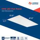 Lithonia Lighting CPX 2x4 LED Flat Panel Light, 2 Ft. x 4 Ft. LED Light Panel, Ceiling Lighting Fixture, 4000/5000/6000 Adjustable Lumens, 3500K/4000K/5000K Switchable CCT, Smooth Satin Lens, White
