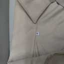 Women’s Beige Two Piece Lounge Set, Short Sleeve Collared Top and Drawstring Wide Leg Pants Casual Outfit, Size Small
