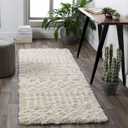 Livabliss Hapsburg Moroccan Shag Runner Area Rug, 2'7" x 7'3", Beige