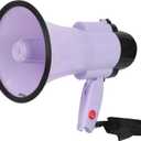 B S 20W Portable Megaphone Bullhorn Speaker with Bottle Opener & Alarm Siren Projection Range Up to 600 Square Yards for Recording, Outdoor Events and Crowd Management (lilac)
