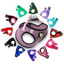 EcoBark Teacup Dog Harness - Step in Dog Harness - Soft Luxury Mesh - Mini Body Halter for Toy Breeds and Puppies - Halter Vest 3 pounds lbs (XXXS, Lilac Pink)