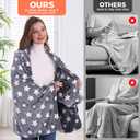 KSFJZF Heated Blanket, Cordless Portable Heated Throw Blanket, Battery Operated Heating Blanket with Rechargeable 20000mAh Power Bank, 59" x 35.5" Electric Heated Shawl, 3 Fast-Heating Levels (Navy)