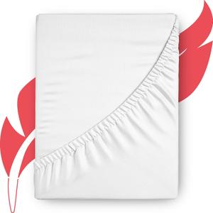 Luxury Egyptian Cotton King Fitted Sheet Only - 1000-Thread-Count 16" Deep Pocket King Fitted Sheet, Soft, Smooth, Cooling, Sateen Weave, Extra Long Staple King Size Fitted Sheet - White