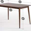 Zinus Jen 47 Inch Wood Dining Table/Solid Wood Kitchen Table/Easy Assembly, Espresso