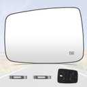 Youxmoto Driver Left Side Mirror Glass, for Dodge Ram 1500 2009-2017; Ram 2500 2010 2011 2012 2013 2014 2015 2016 2017 2018, Heated, (w/o Towing Package, Not fits Towing Mirrors)