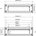 QCAA Solid Brass Mail Slot, with Solid Brass Interior Frame,10" x 3", Polished Brass, 1 Pack, Made in Taiwan