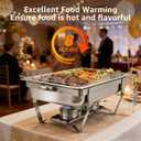 Chafing Dishes for Buffet, 4 Pack 8QT Chafers and Buffet Warmers Sets for Parties, Catering, Weddings, Christmas, Events Serving, Silver