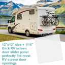 11195 RV Screen Door Slider Panel - Transparent Square Acrylic 12x12 Inch, 1/16" Thick,Suitable for RV, Camper, Motor Home, Trailer, Cargo Trailer
