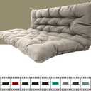 Porch Swing Cushion Three Seat Waterproof, Khaki, 40x60in