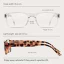 2 x Gaoye +1.25 2-Pack of Reading Glasses for Women - Blue-Light Filter, UV Protection - Readers with Rectangle Frames