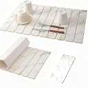 2 PCS Large Stone Drying Mats for Kitchen CounterQuick Dry Stone Dishes MatsDiatomaceous Stone Dish Mat, Foldable and Super Absorbent Drain Drying Mat for Dishes Pans Glassware24"16" & 8"x4"